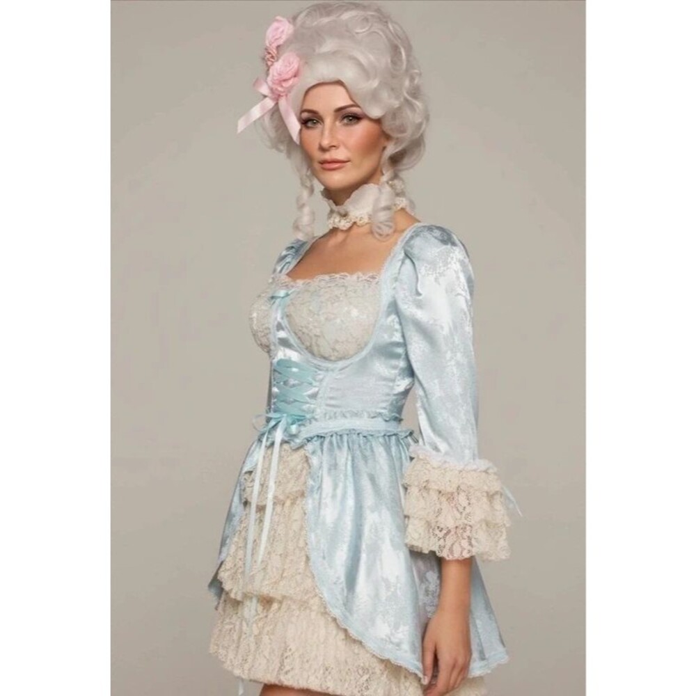 Trickz N' Treatz x Dolls Kill Marie Antoinette Rococo Blue Costume Dress Medium